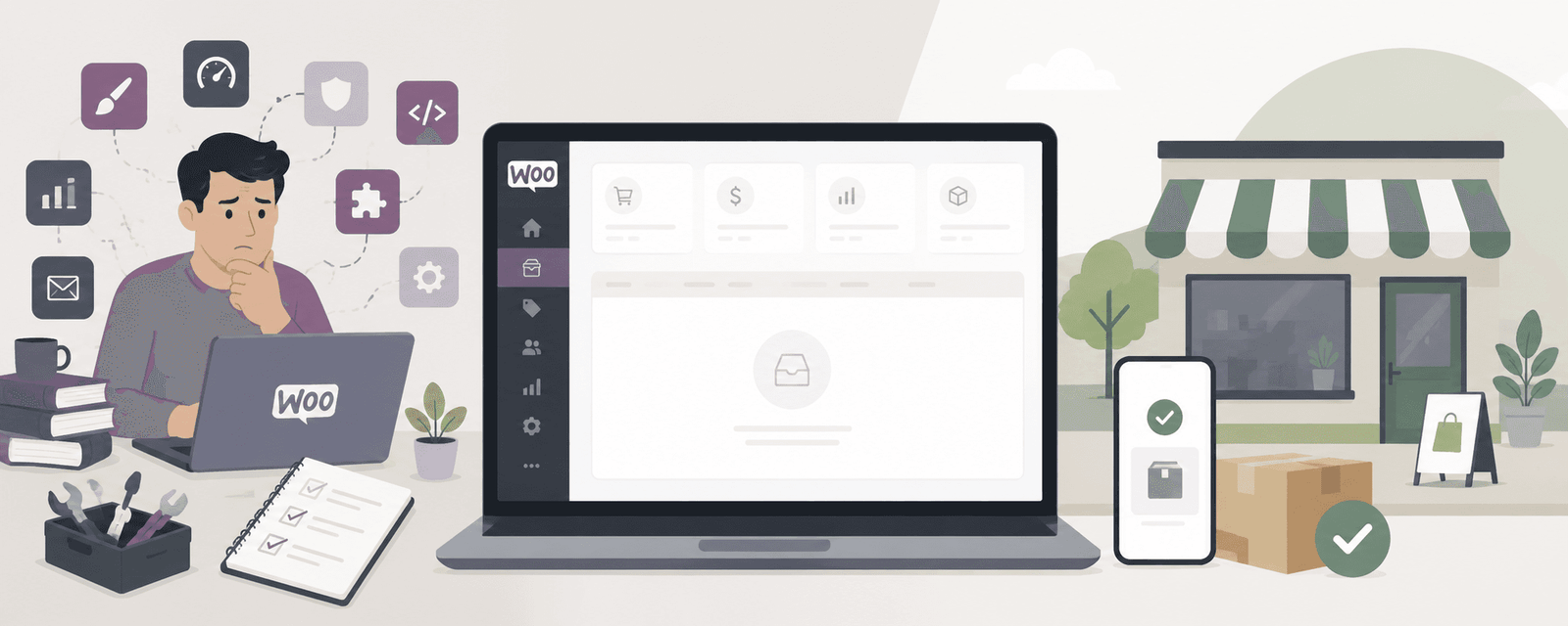 WooCommerce orders dashboard showing no sales before store launch